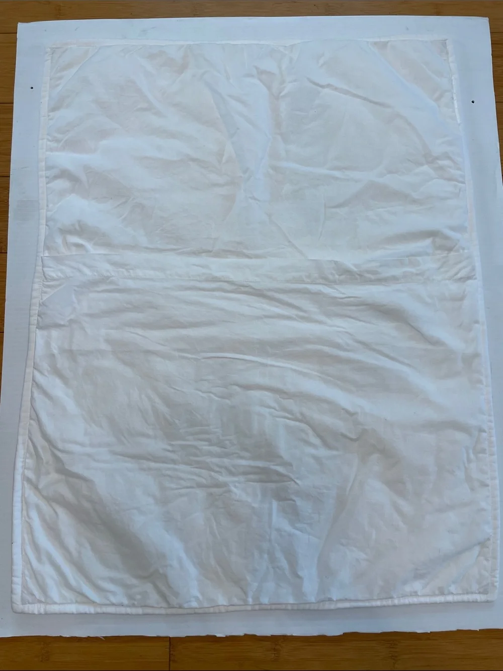 Pottery Barn Quilted Pillow Case 21” x 26” White Green Fern Embroidered Botanic